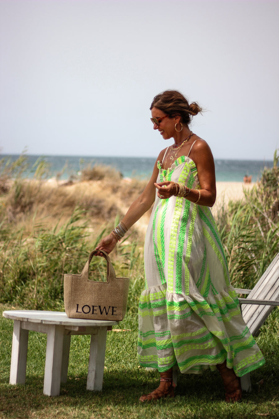 VESTIDO FLÚOR  AMARILLO LARGO