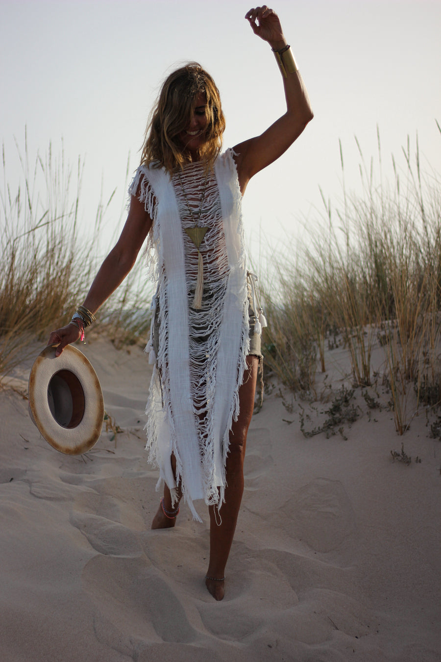 Poncho blanco