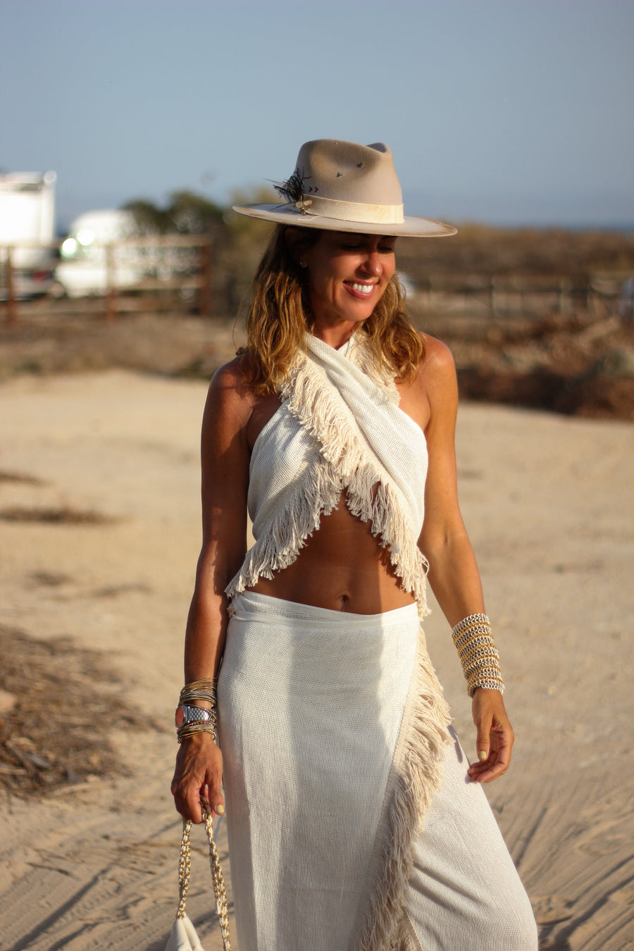 Conjunto top y falda